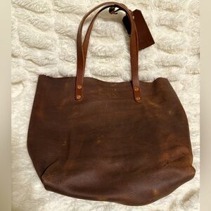 Tan KMM & Co Heirloom Leather Tote NWT
